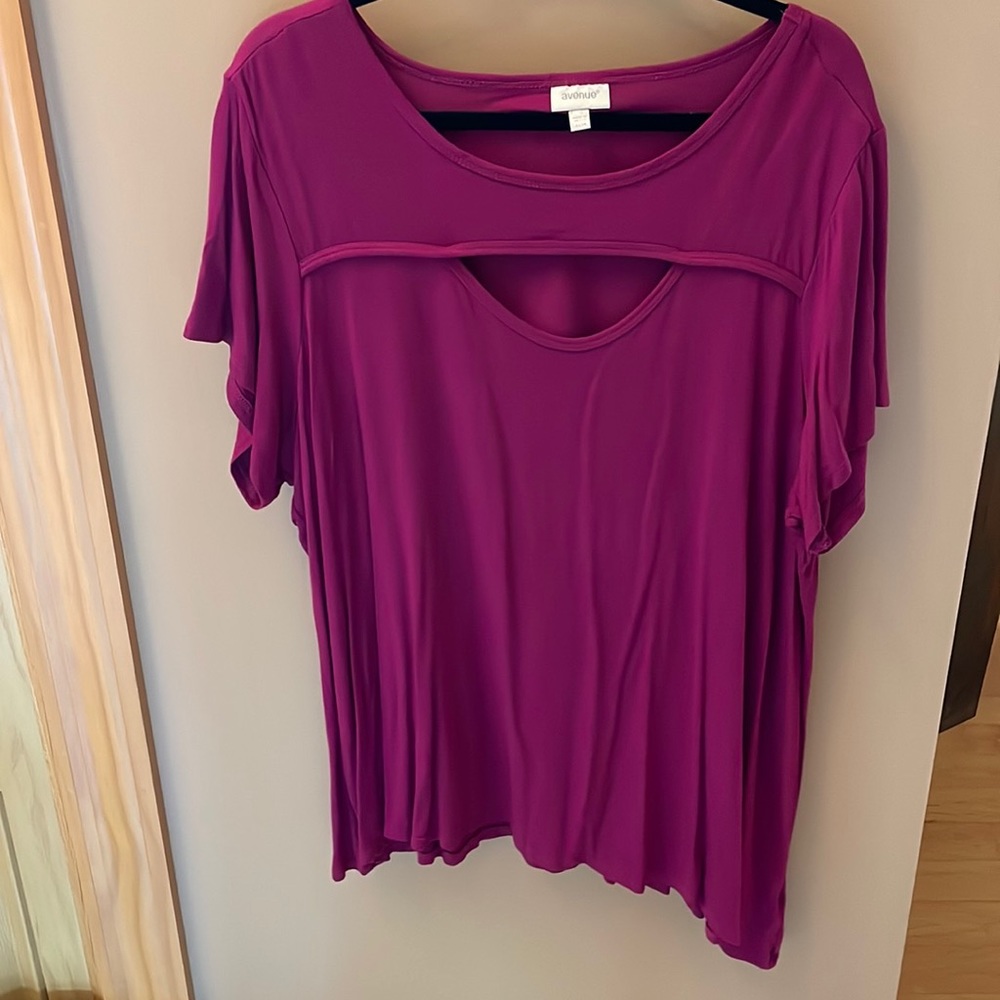 Purple cutout top